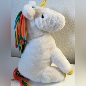 Unicorn Plush with Rainbow Mane